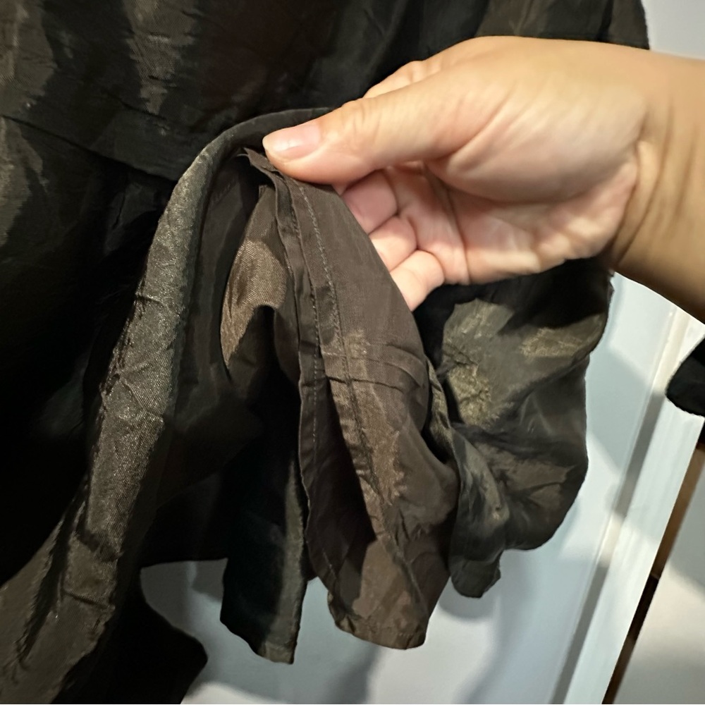 CLUB MONACO Dark Olive Green Flowy Skirt w/ Lining - Picture 6 of 10